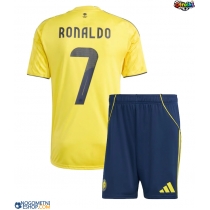 Otroški Nogometni dresi Al-Nassr Cristiano Ronaldo #7 Domači 2025-26 Kratek Rokav (+ Kratke hlače)